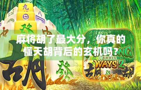 麻将胡了最大分，你真的懂天胡背后的玄机吗？