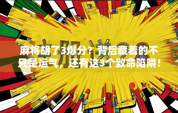 麻将胡了3爆分？背后藏着的不只是运气，还有这3个致命陷阱！