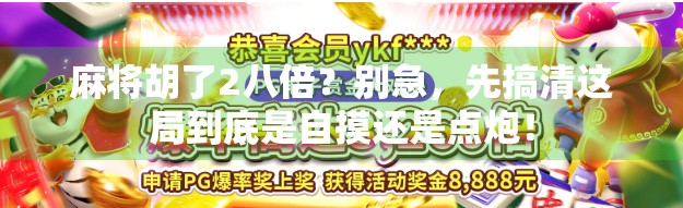 麻将胡了2八倍？别急，先搞清这局到底是自摸还是点炮！