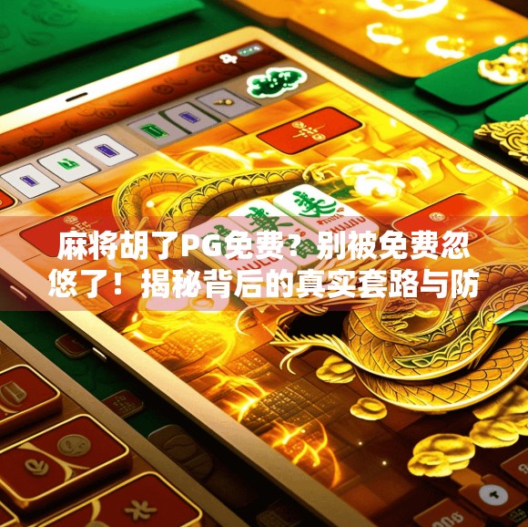 麻将胡了PG免费？别被免费忽悠了！揭秘背后的真实套路与防骗指南
