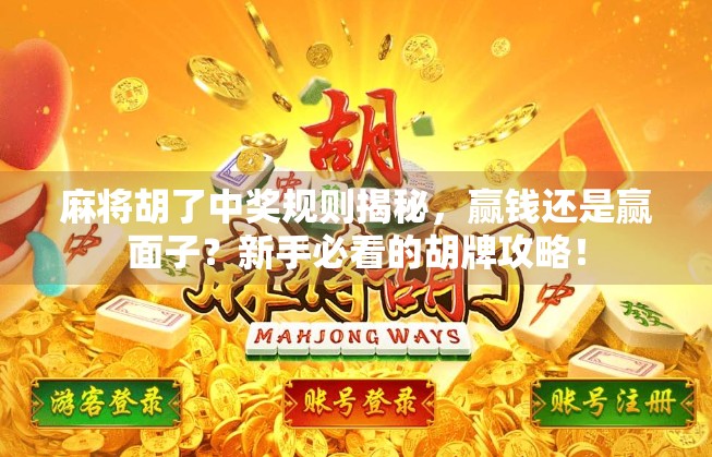 麻将胡了中奖规则揭秘，赢钱还是赢面子？新手必看的胡牌攻略！